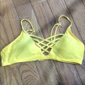 Yellow Padded Bikini Top
